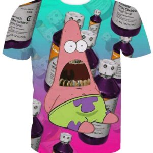 Patrick Star Get Trippy 3D T-shirt - All Over Apparel - T-Shirt / S - www.secrettees.com