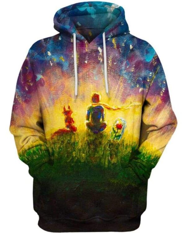 Peaceful Land Petit Prince & The Fox - All Over Apparel - Hoodie / S - www.secrettees.com