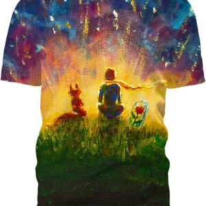 Peaceful Land Petit Prince & The Fox - All Over Apparel - T-Shirt / S - www.secrettees.com