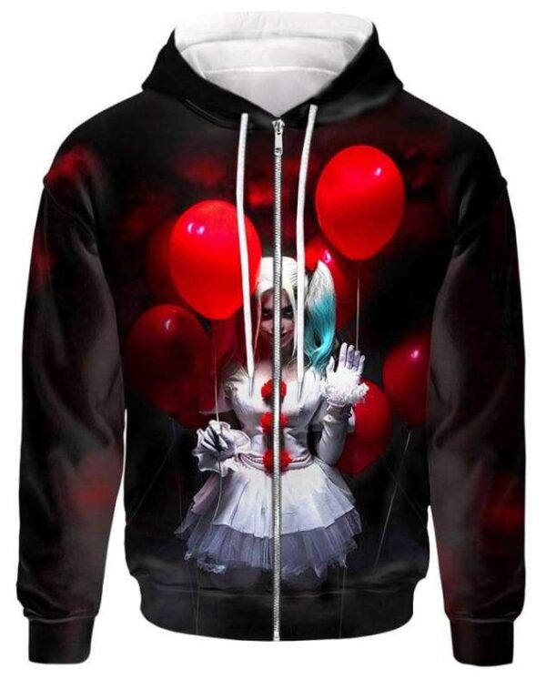 Pennywise Quinn - All Over Apparel - Zip Hoodie / S - www.secrettees.com