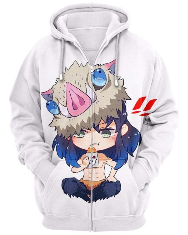 Pig Boy - All Over Apparel - Zip Hoodie / S - www.secrettees.com