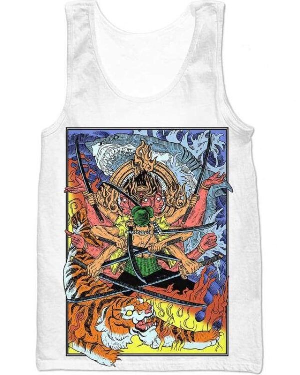 Pirate Hunter - All Over Apparel - Tank Top / S - www.secrettees.com