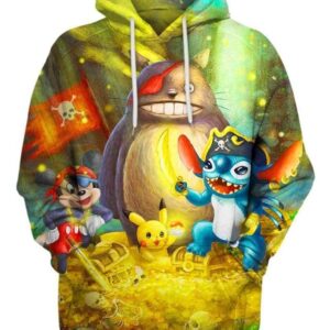 Pirates - All Over Apparel - Hoodie / S - www.secrettees.com
