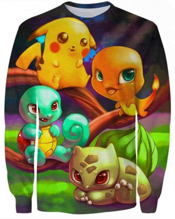 Pokemon Babies - All Over Apparel - Sweatshirt / S - www.secrettees.com