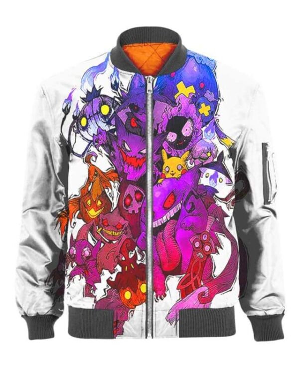 Pokemon Ghosts - All Over Apparel - Bomber / S - www.secrettees.com