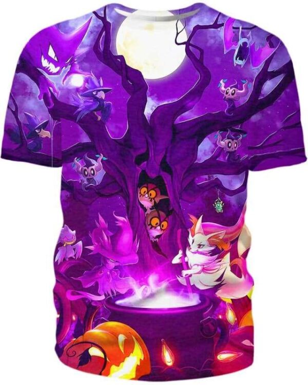 Pokemon Ghosts - All Over Apparel - T-Shirt / S - www.secrettees.com