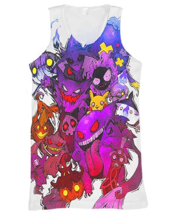 Pokemon Ghosts - All Over Apparel - Tank Top / S - www.secrettees.com