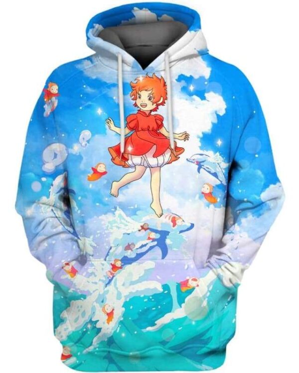 Ponyo - All Over Apparel - Hoodie / S - www.secrettees.com