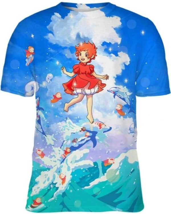 Ponyo - All Over Apparel - Kid Tee / S - www.secrettees.com