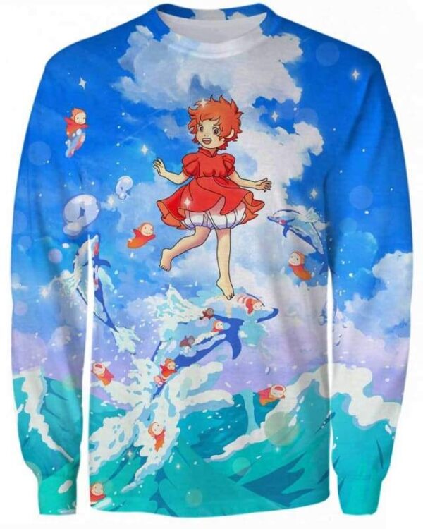 Ponyo - All Over Apparel - Sweatshirt / S - www.secrettees.com