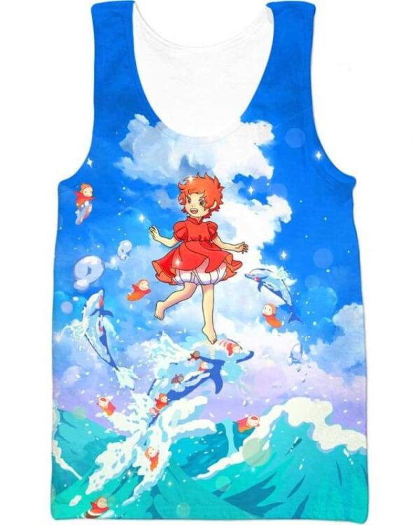 Ponyo - All Over Apparel - Tank Top / S - www.secrettees.com