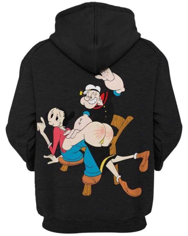 Popeye & Olive Oyl Sculaccia - All Over Apparel - www.secrettees.com