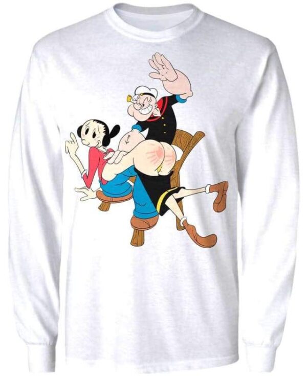 Popeye & Olive Oyl Sculaccia - All Over Apparel - Sweatshirt / S - www.secrettees.com