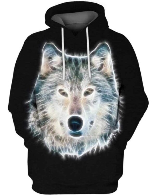 Portrait Of Wolf Fractal - All Over Apparel - Hoodie / S - www.secrettees.com