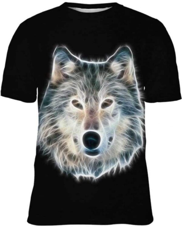 Portrait Of Wolf Fractal - All Over Apparel - Kid Tee / S - www.secrettees.com