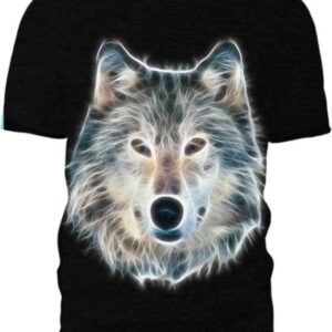 Portrait Of Wolf Fractal - All Over Apparel - T-Shirt / S - www.secrettees.com