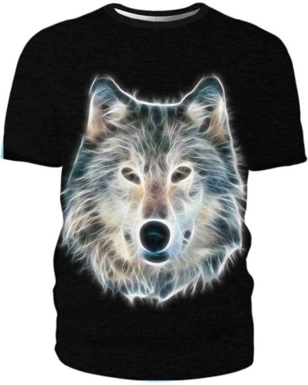 Portrait Of Wolf Fractal - All Over Apparel - T-Shirt / S - www.secrettees.com