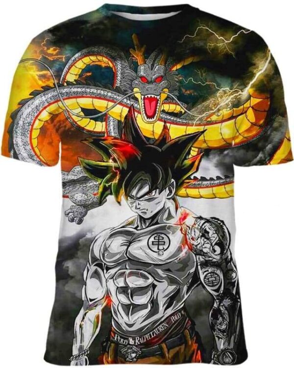 Power Of Dragon - All Over Apparel - Kid Tee / S - www.secrettees.com