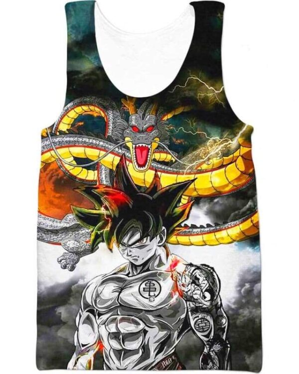 Power Of Dragon - All Over Apparel - Tank Top / S - www.secrettees.com