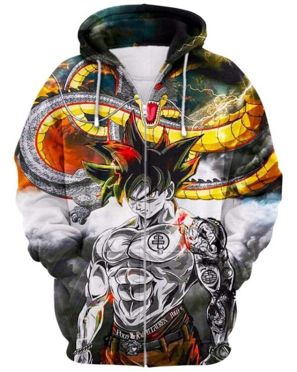 Power Of Dragon - All Over Apparel - Zip Hoodie / S - www.secrettees.com