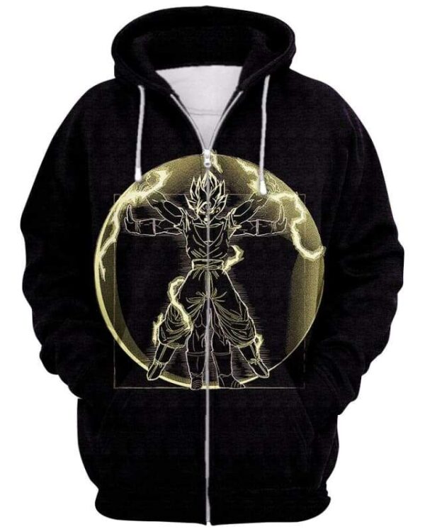 Powerful Lightning Thunder - All Over Apparel - Zip Hoodie / S - www.secrettees.com