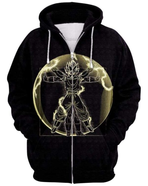 Powerful Lightning Thunder - All Over Apparel - Zip Hoodie / S - www.secrettees.com