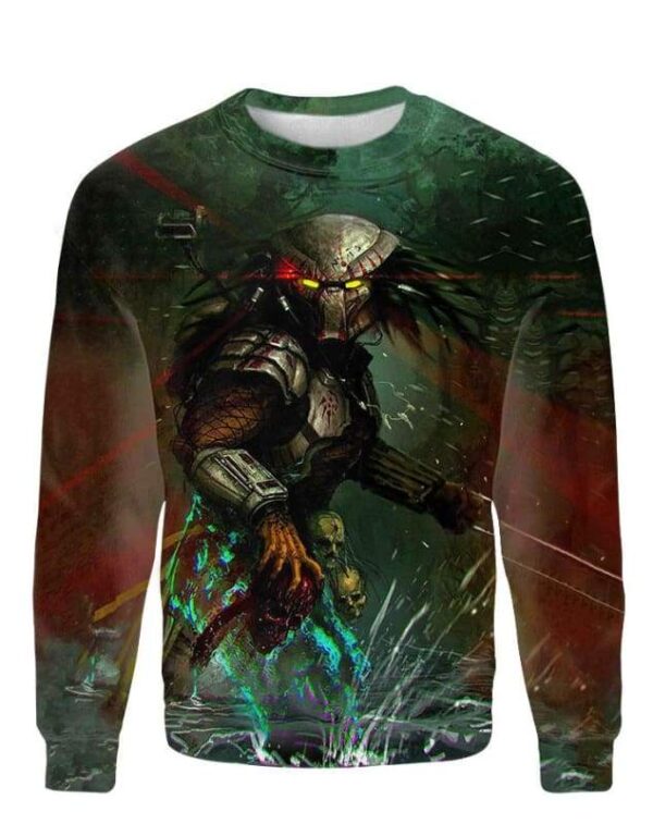 Predator Laser Hoodie T-shirt - All Over Apparel - Sweatshirt / S - www.secrettees.com