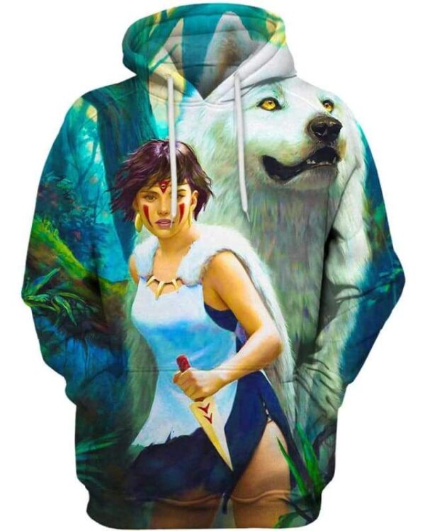 Princess And Wolf - All Over Apparel - Hoodie / S - www.secrettees.com