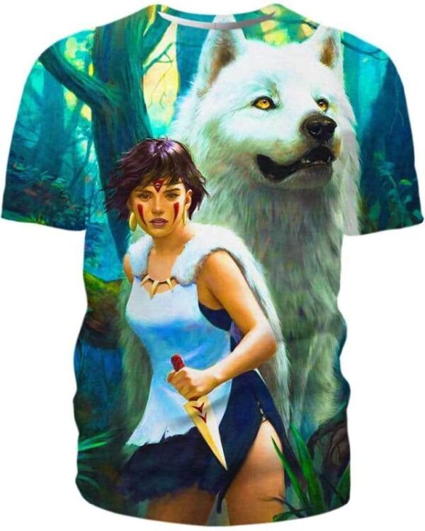 Princess And Wolf - All Over Apparel - Kid Tee / S - www.secrettees.com