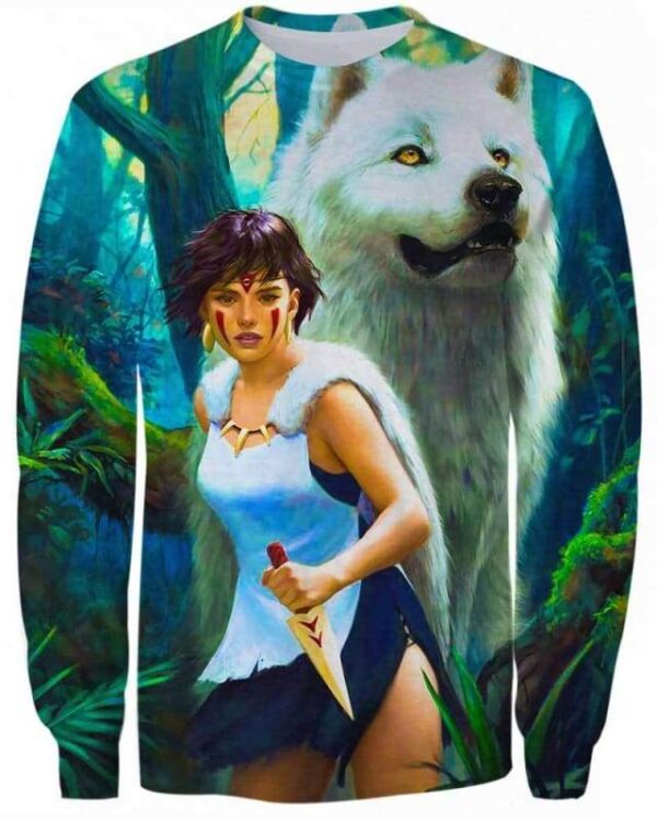 Princess And Wolf - All Over Apparel - Sweatshirt / S - www.secrettees.com