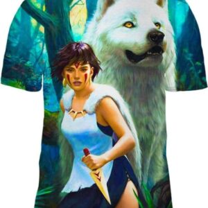 Princess And Wolf - All Over Apparel - T-Shirt / S - www.secrettees.com