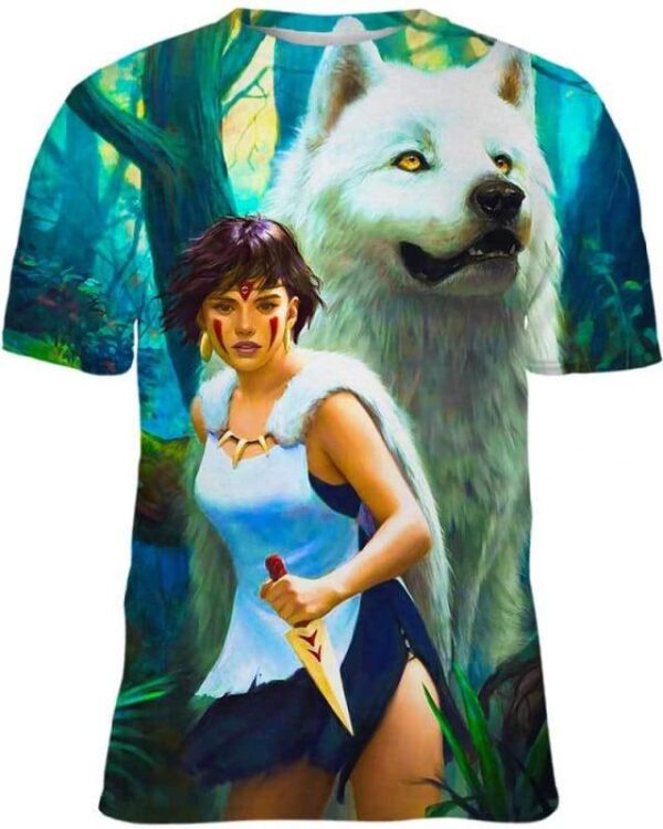 Princess And Wolf - All Over Apparel - T-Shirt / S - www.secrettees.com