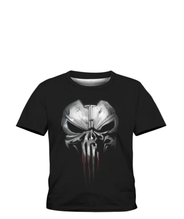 Punisher iron Face 3D All-Over T-shirt Hoodie Sweater Tank - All Over Apparel - Kid Tee / S - www.secrettees.com