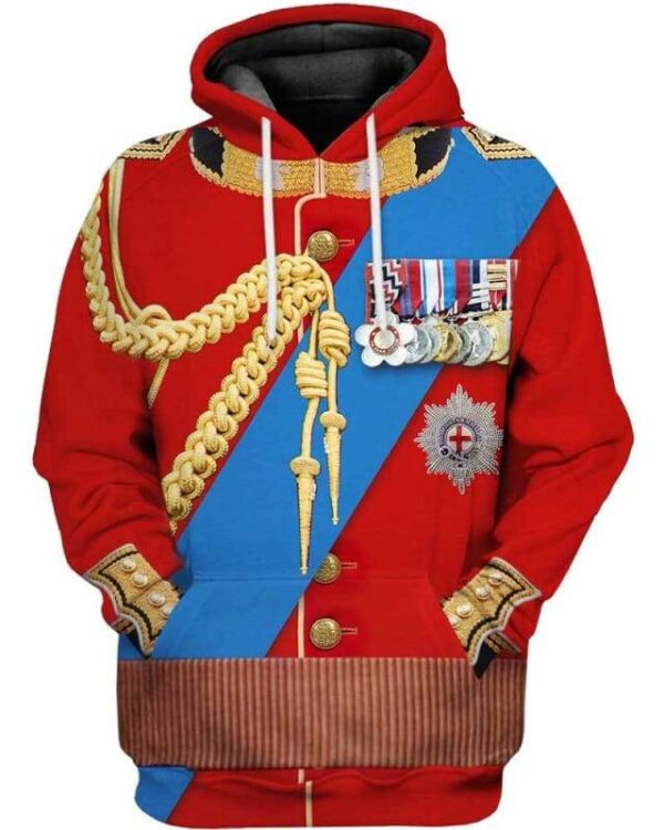 Queen Elizabeth Army Uniform Armed Forces - All Over Apparel - Hoodie / S - www.secrettees.com