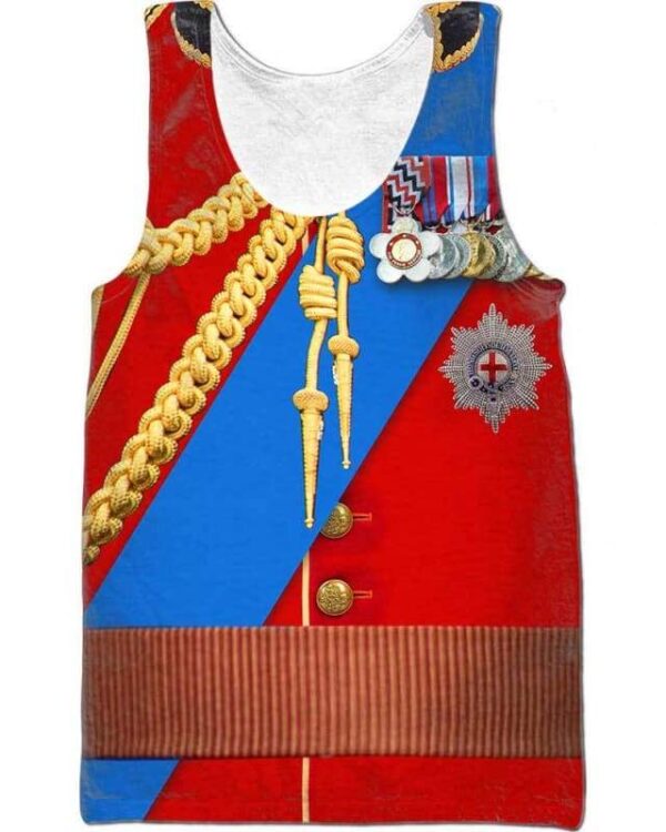 Queen Elizabeth Army Uniform Armed Forces - All Over Apparel - Tank Top / S - www.secrettees.com