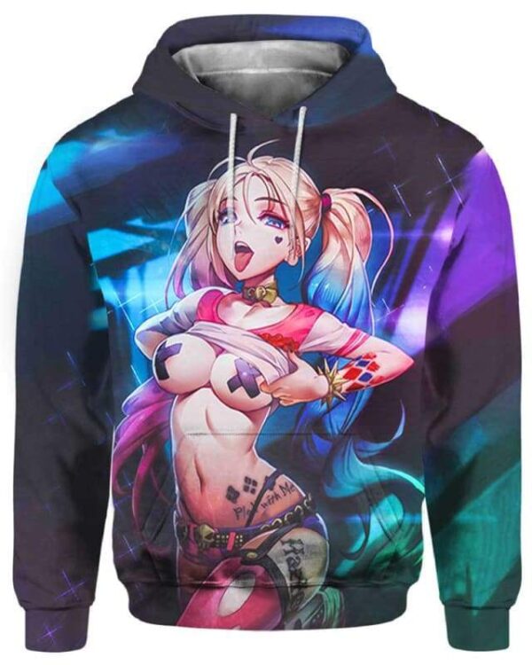 Quinn Sexy Anime - All Over Apparel - Hoodie / S - www.secrettees.com