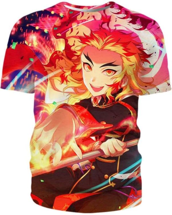 Rengoku Kyoujurou - All Over Apparel - T-Shirt / S - www.secrettees.com