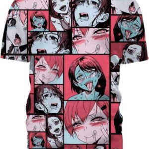 Retro Ahegao Collage - All Over Apparel - T-Shirt / S - www.secrettees.com