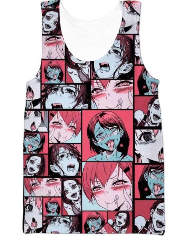 Retro Ahegao Collage - All Over Apparel - Tank Top / S - www.secrettees.com