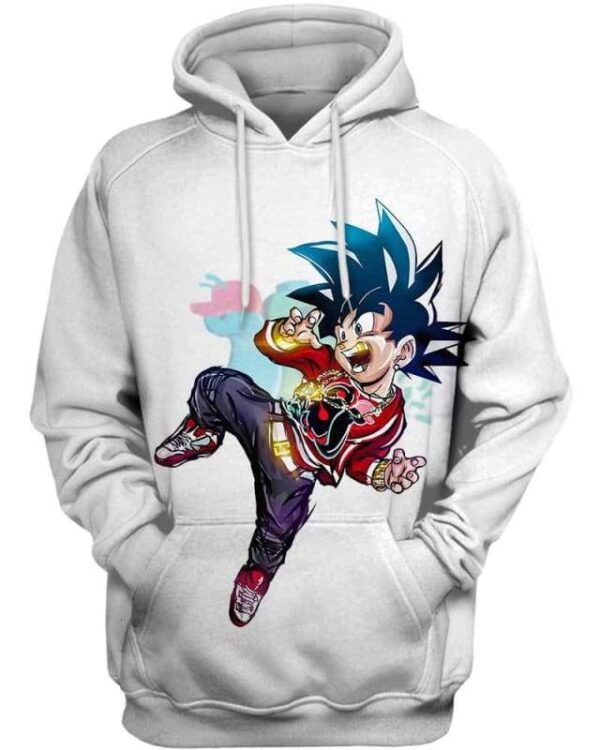 Rich Kid Goku - All Over Apparel - Hoodie / S - www.secrettees.com