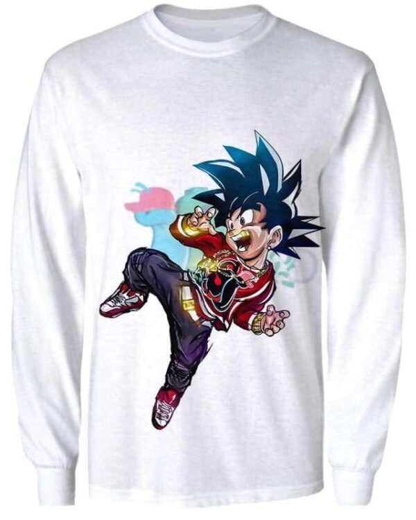 Rich Kid Goku - All Over Apparel - Sweatshirt / S - www.secrettees.com