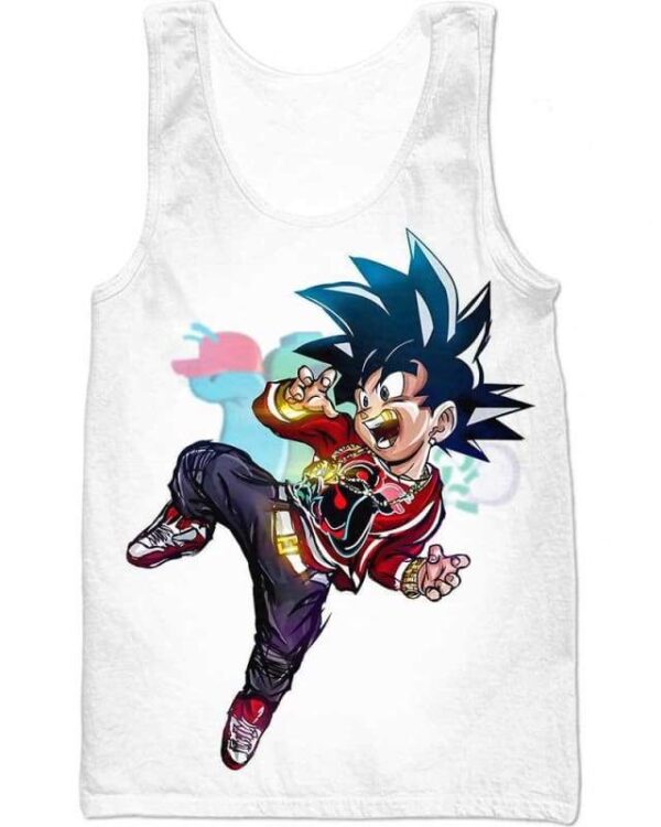 Rich Kid Goku - All Over Apparel - Tank Top / S - www.secrettees.com