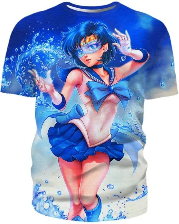 Sailor Mercury - All Over Apparel - T-Shirt / S - www.secrettees.com
