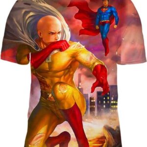 Saitama x Superman - All Over Apparel - T-Shirt / S - www.secrettees.com