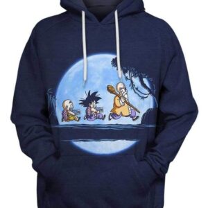 Saiyan Under The Moon - All Over Apparel - Hoodie / S - www.secrettees.com