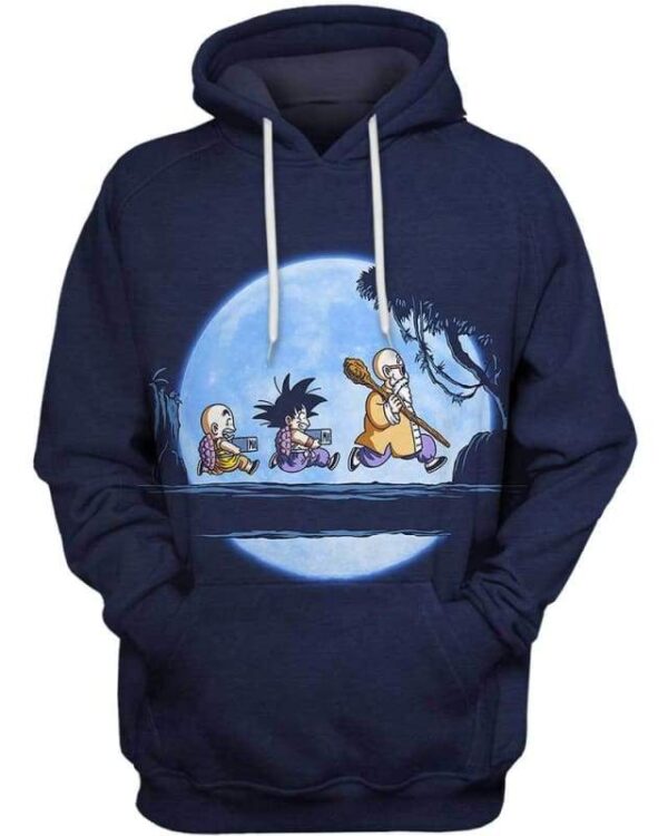 Saiyan Under The Moon - All Over Apparel - Hoodie / S - www.secrettees.com