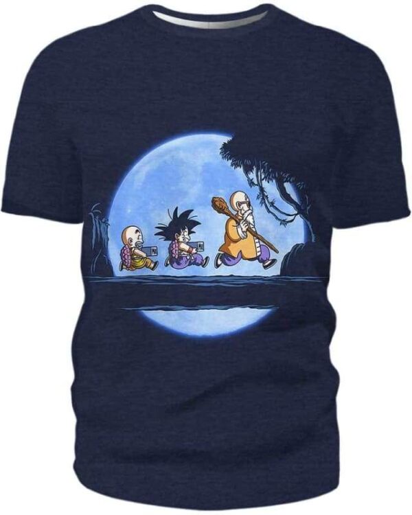 Saiyan Under The Moon - All Over Apparel - T-Shirt / S - www.secrettees.com