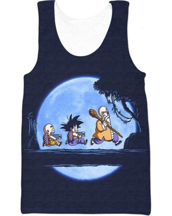 Saiyan Under The Moon - All Over Apparel - Tank Top / S - www.secrettees.com