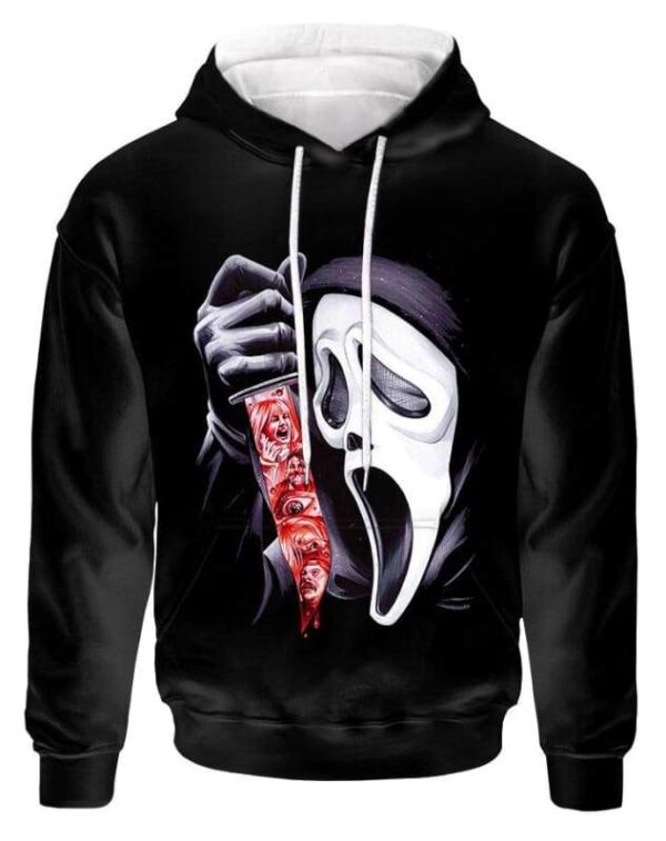 Scream Ghostface - All Over Apparel - Hoodie / S - www.secrettees.com