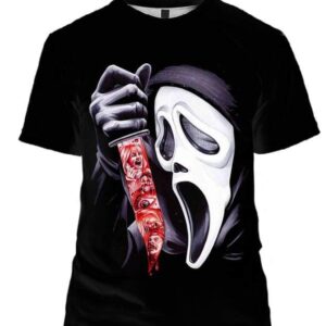 Scream Ghostface - All Over Apparel - T-Shirt / S - www.secrettees.com